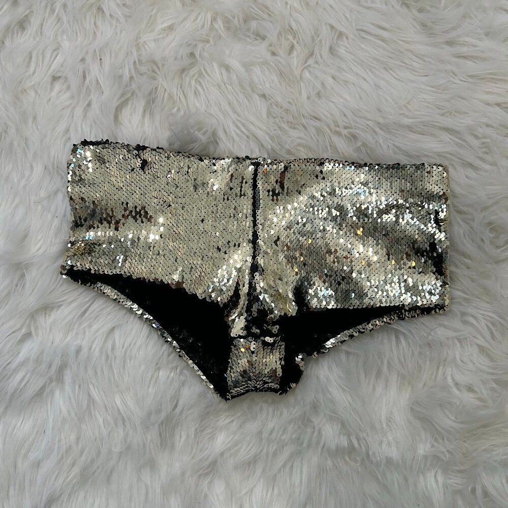 BODYRAGE Gold Sequenced Bikini styled shorts SIZE S/M